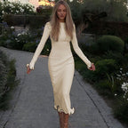 Elegant Backless Maxi Klänning