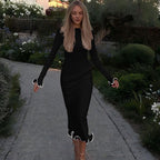 Elegant Backless Maxi Klänning